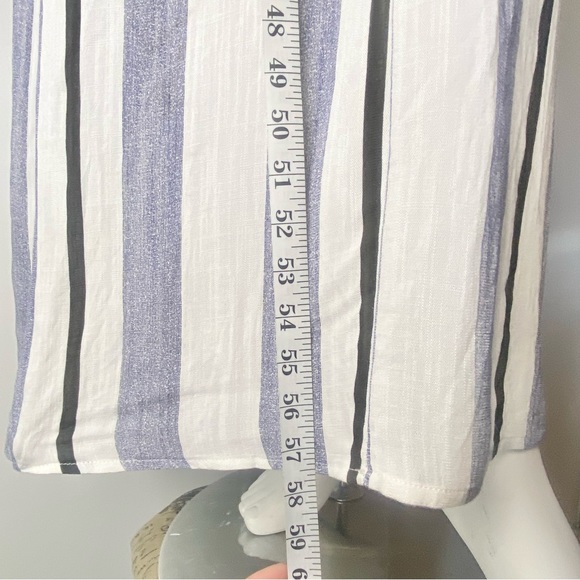 Selfie Leslie NWT Kimono Sleeve, Deep Plunge White & Blue Maxi Dress - Picture 5 of 10